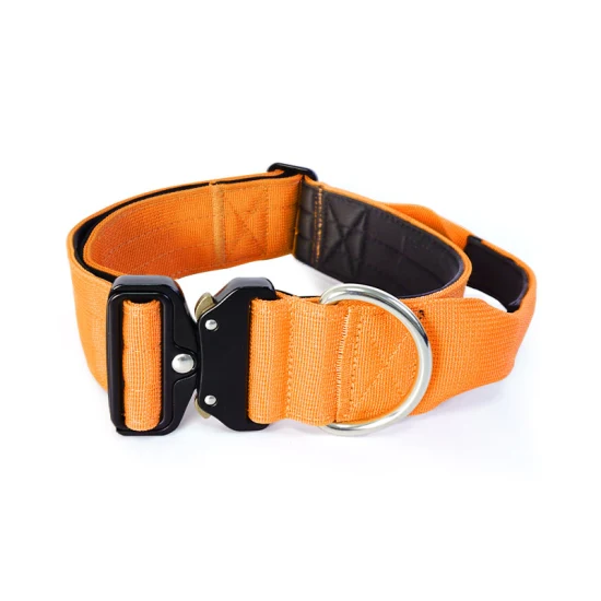 Petisland Collar para mascotas Productos para mascotas al por mayor Perro mediano grande Hebilla de acero inoxidable Nylon trenzado Collar de entrenamiento para perros con hebilla de serpiente de nuevo diseño personalizado